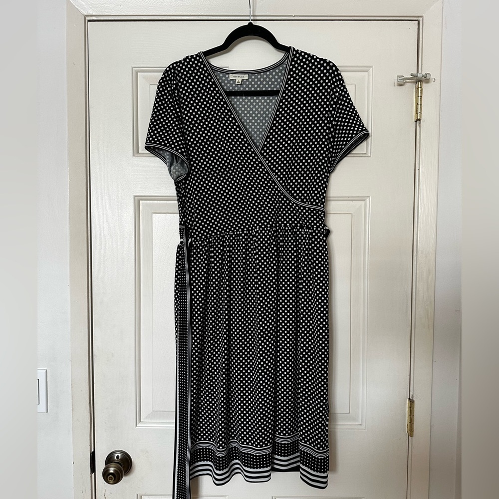 Below knee polka dot dress
